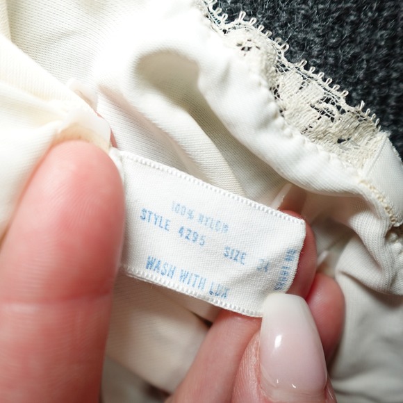 Vintage Val Mode Full Slip Dress Lace Lingerie Women 34 Ivory - Picture 3 of 12